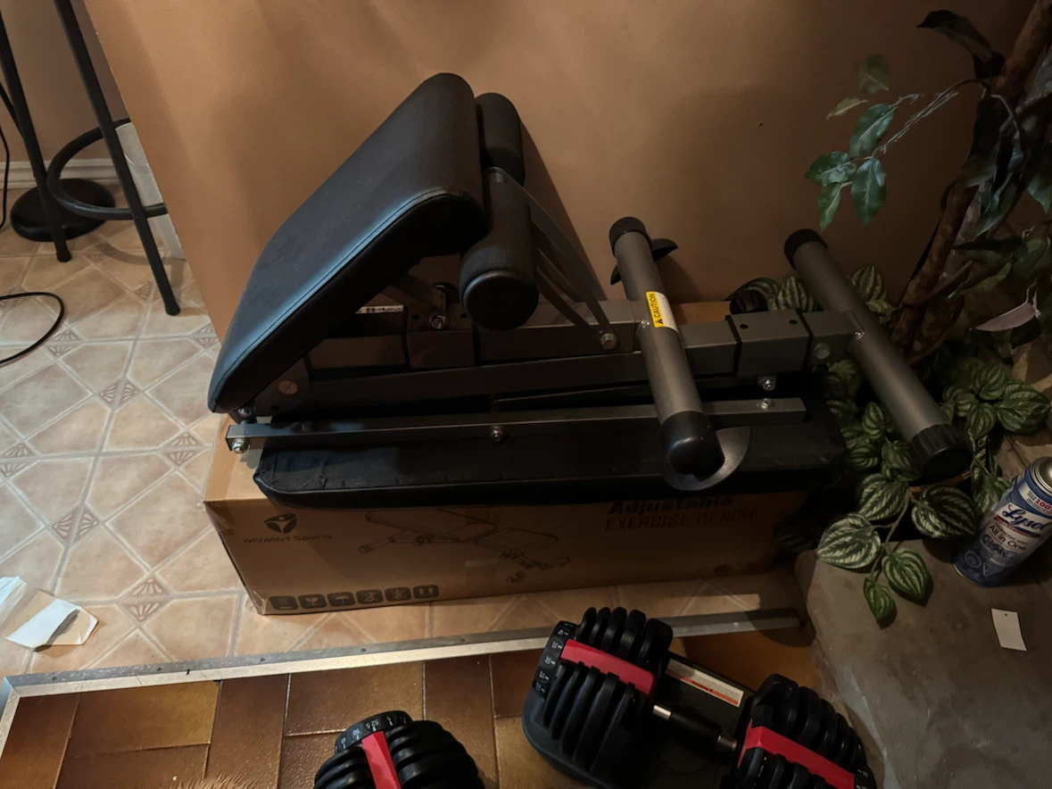 Adjustable Dumbbells and Exercise Bench - photo 3