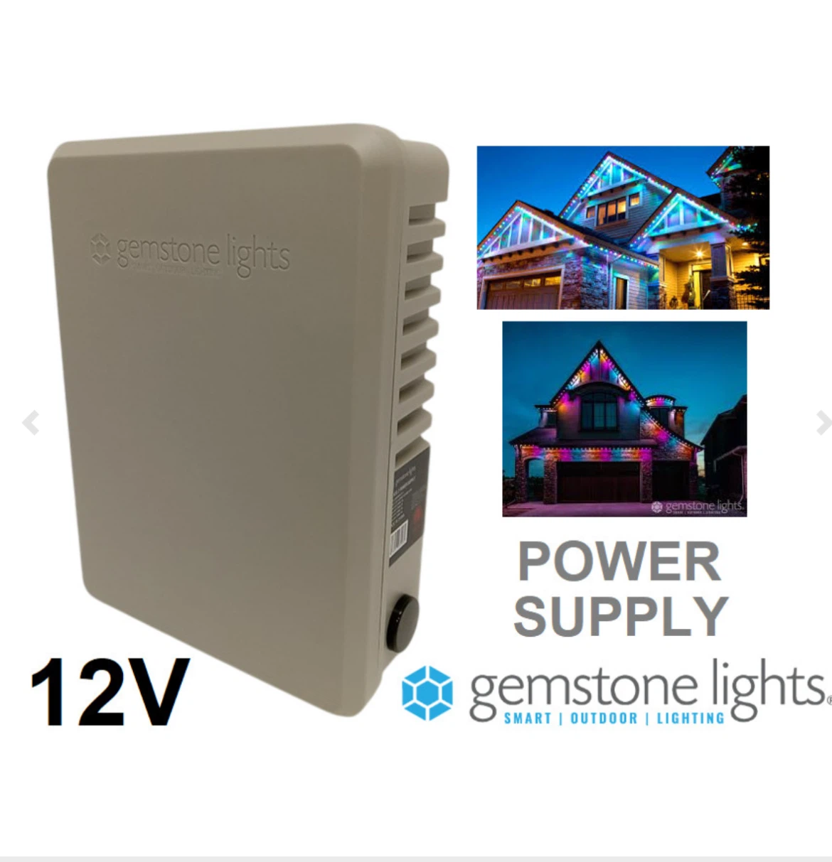 Gemstone Lighting Permanent LED track lighting power supply 12v