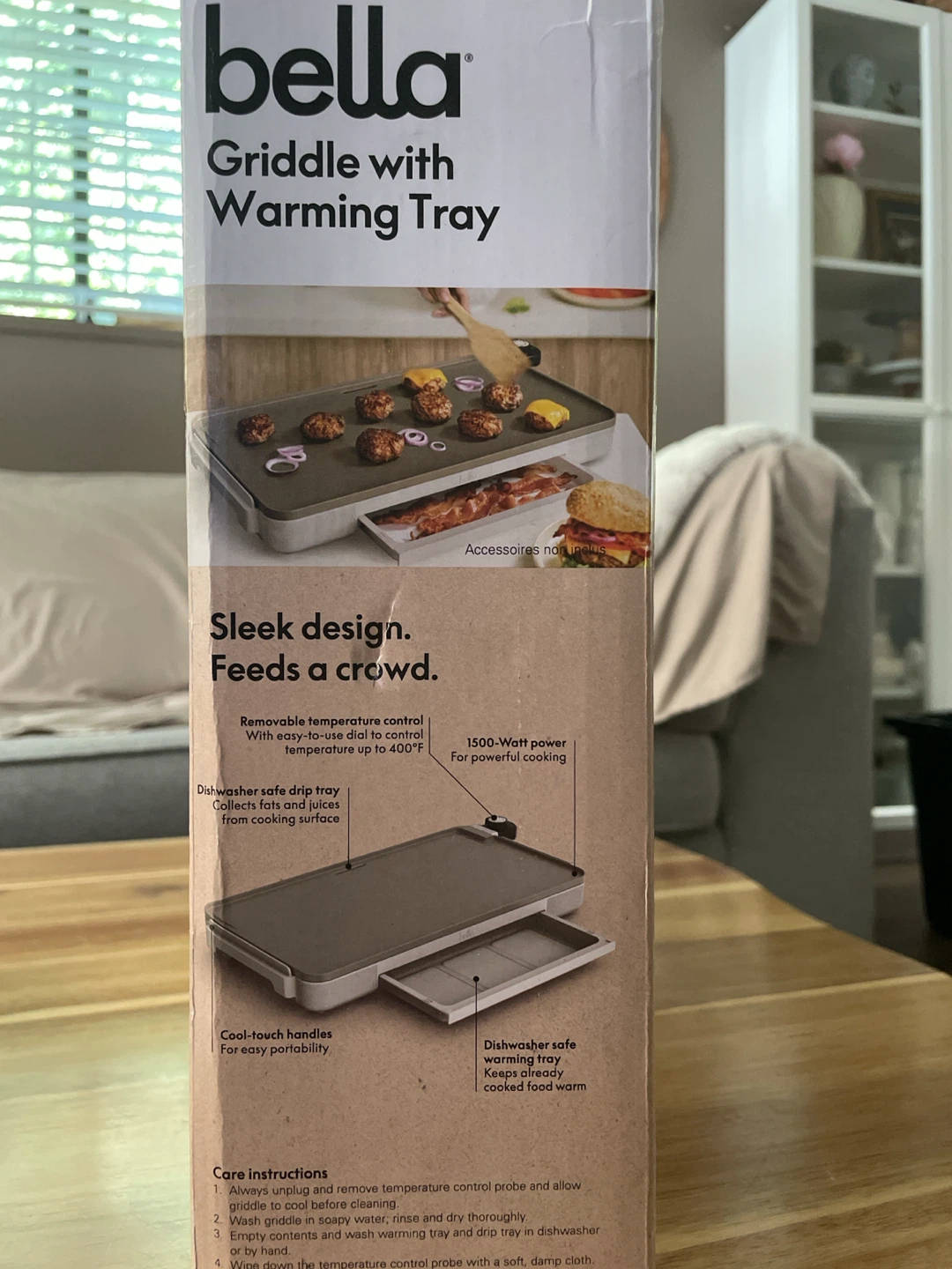 Bella 12" x 22" Griddle with Warming Tray - photo 3