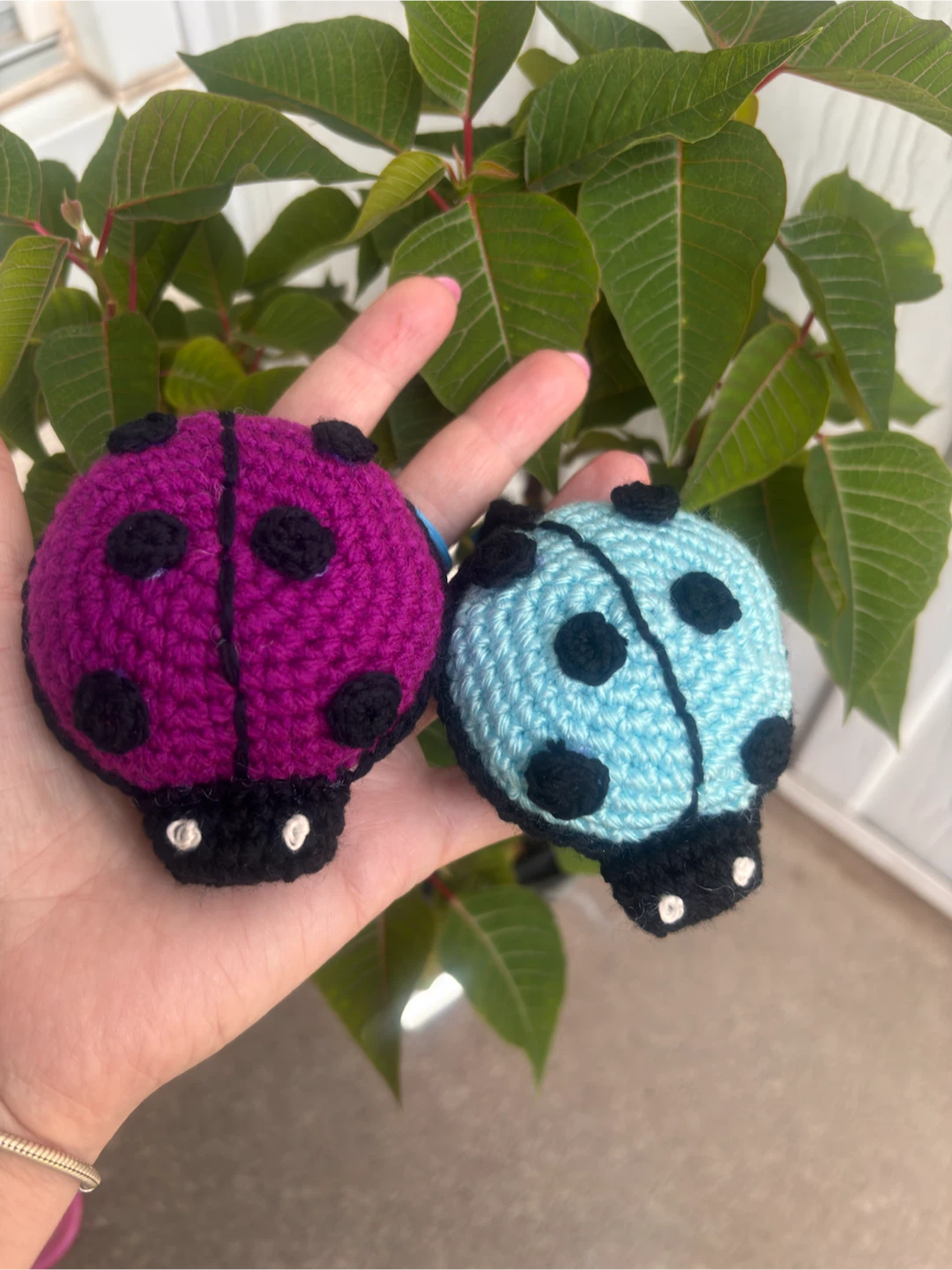 Handmade Crochet Ladybug and Fish Keychains - photo 2