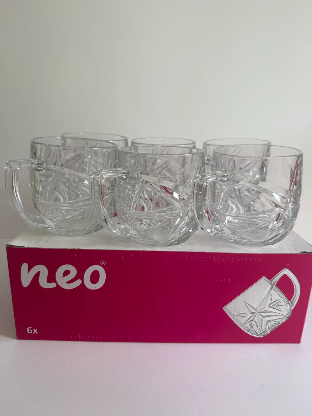 Neo Glass Cups - Set of 6