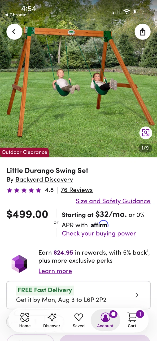 Wooden Swing Set with 2 Green Swings - photo 4