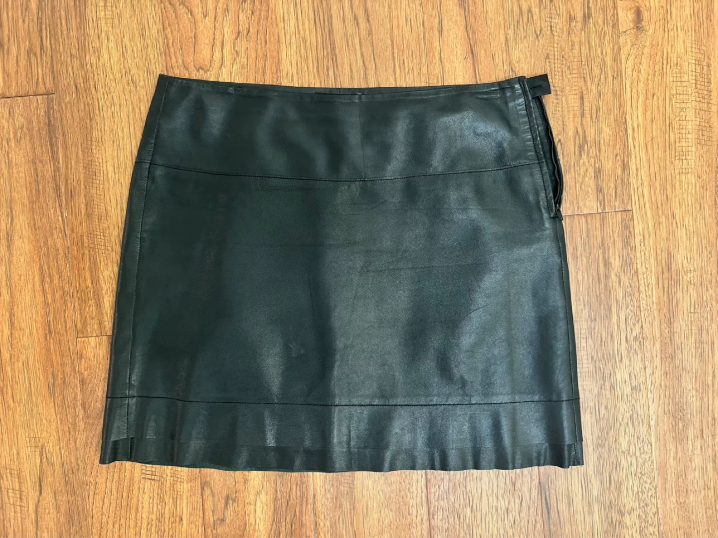 Mexx Black Genuine Leather Mini Skirt