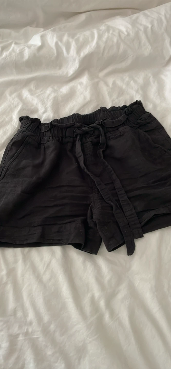 Joe Fresh Black Paperbag Waist Shorts