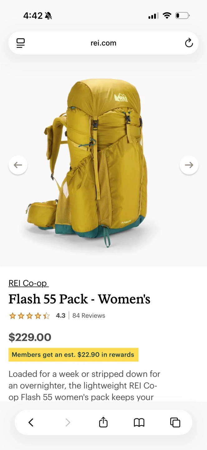 REI Co-op Flash 55 Pack - Women's S