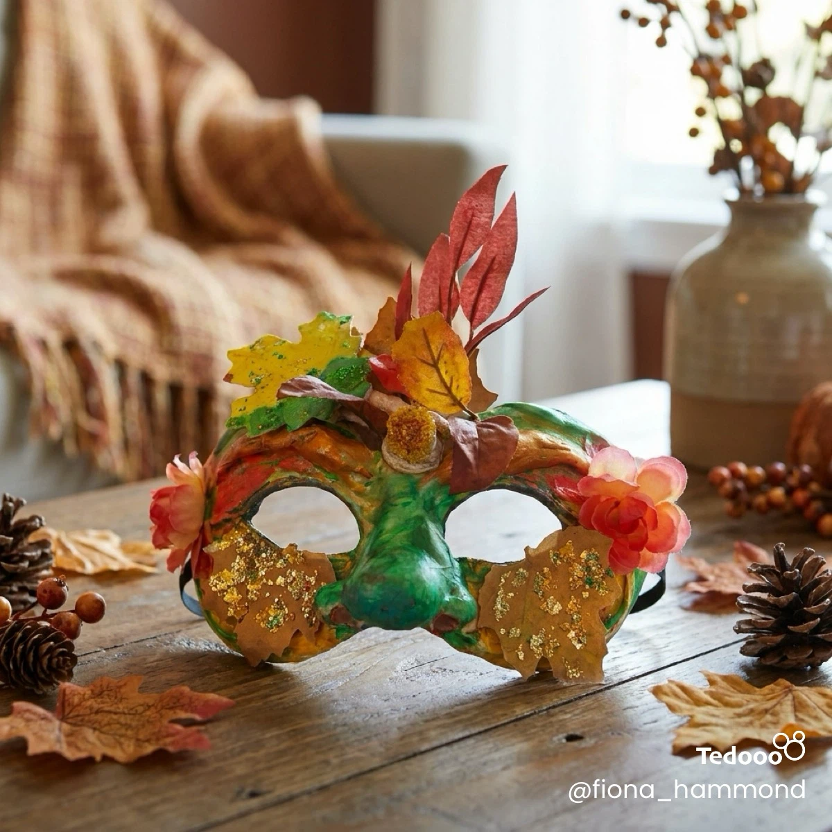 Handmade Autumn Festival Mask