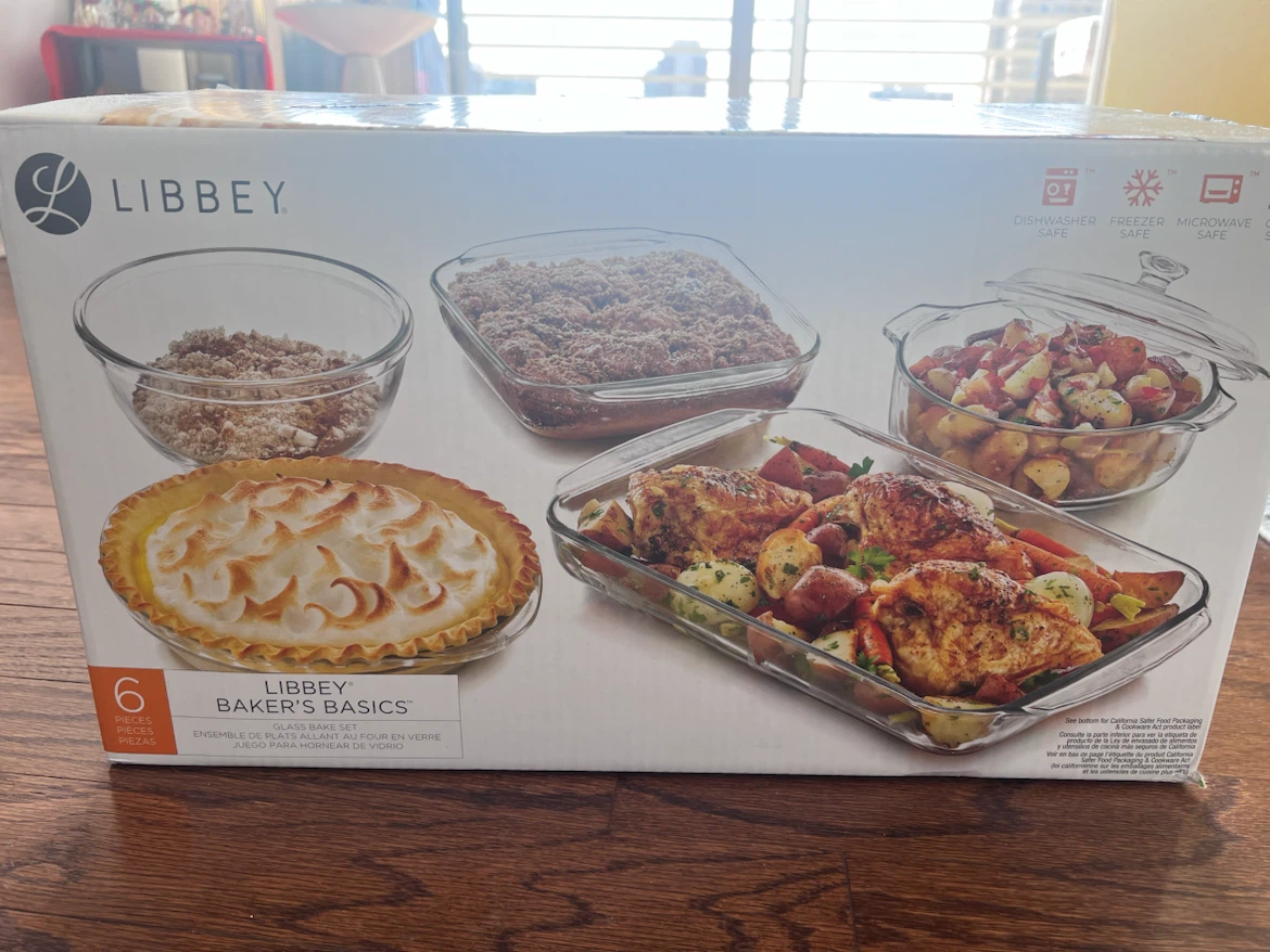 Libbey Baker’s Basics 6-Piece Glass Bakeware Set Brand New - photo 2
