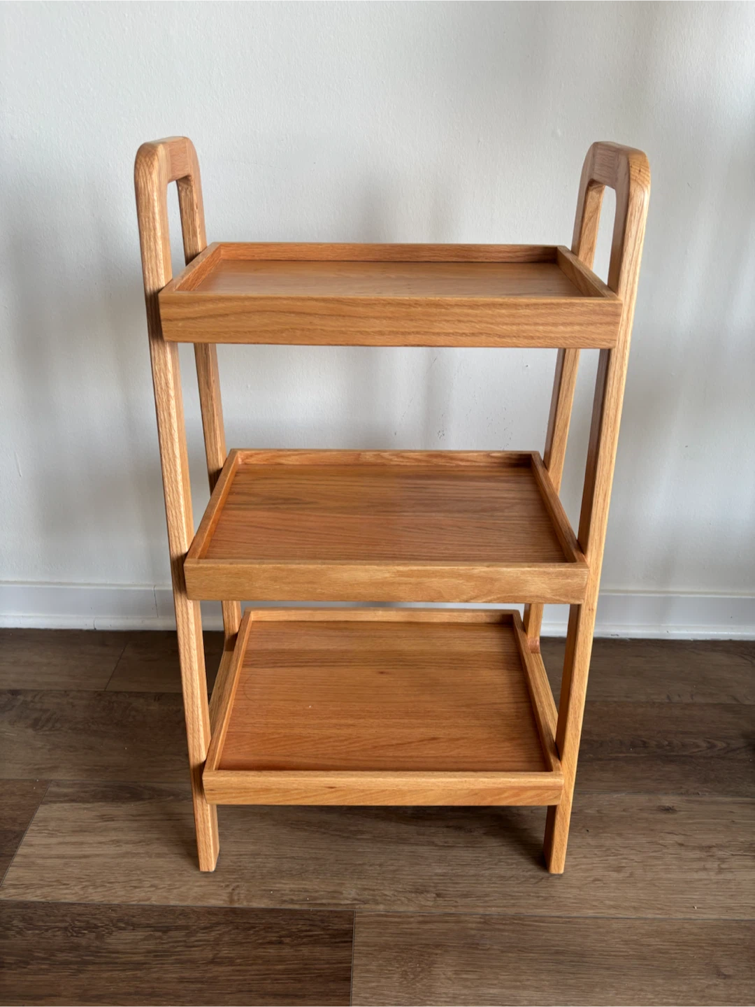 3-Tier Oak Ladder Style Shelf