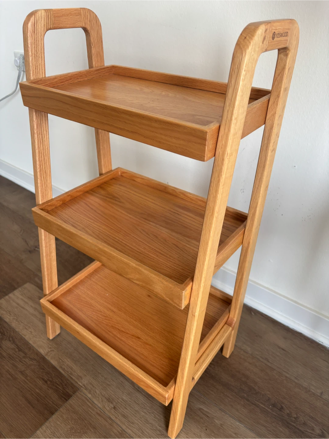 3-Tier Oak Ladder Style Shelf - photo 4