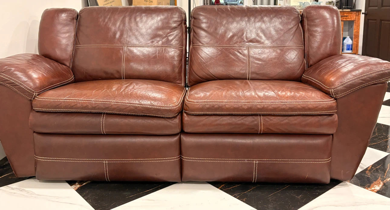 La-Z-Boy Brown Leather Loveseat