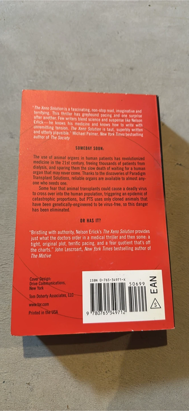 The Xeno Solution by Nelson Erlick Paperback Book - photo 2