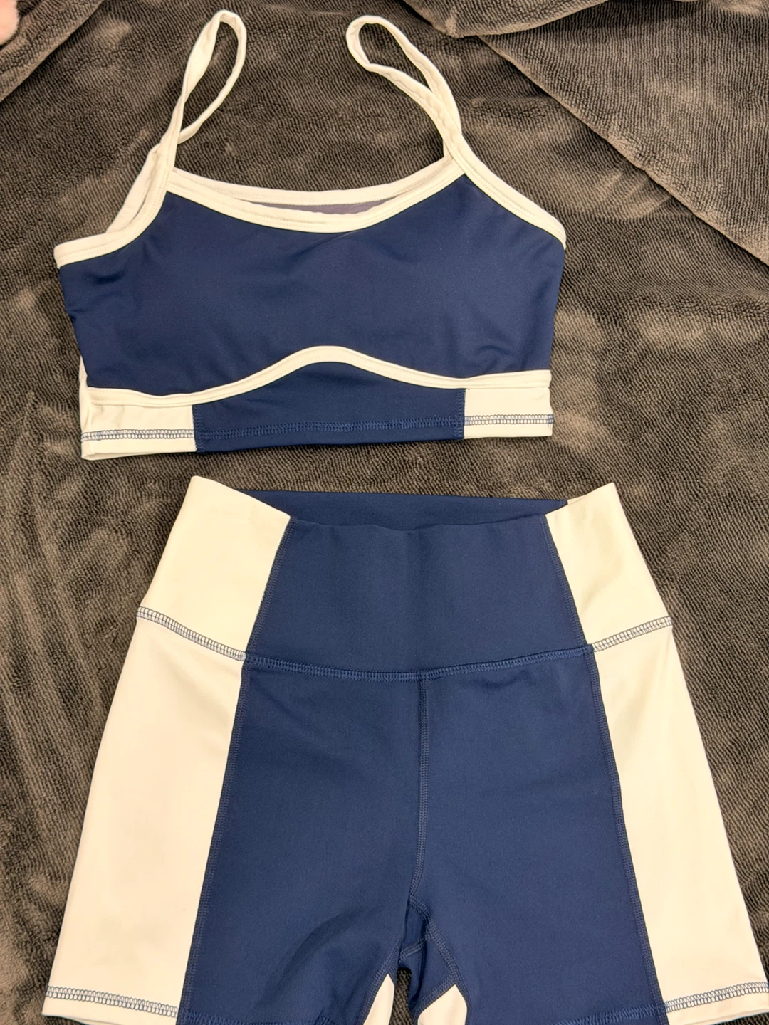 Blue and White Athletic Set