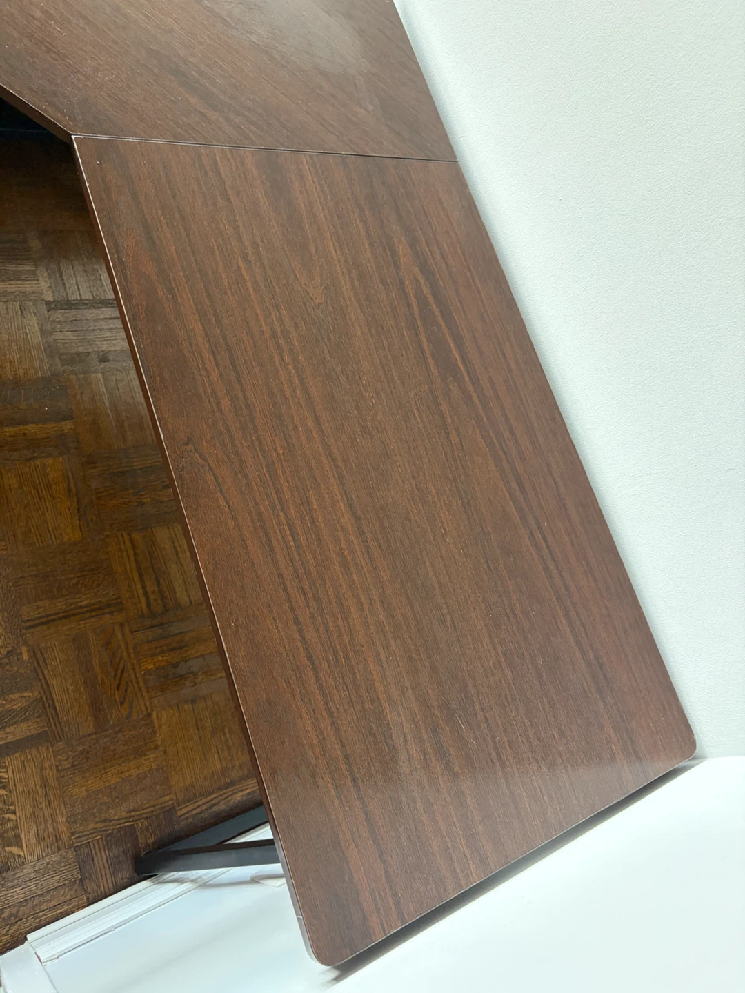 L-Shaped Corner Desk - Dark Wood Finish - photo 5