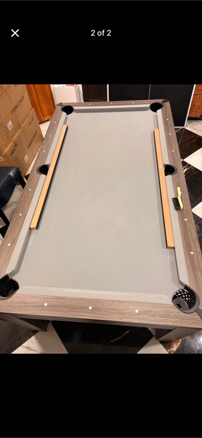 Gray Wood Grain Pool Table - photo 2