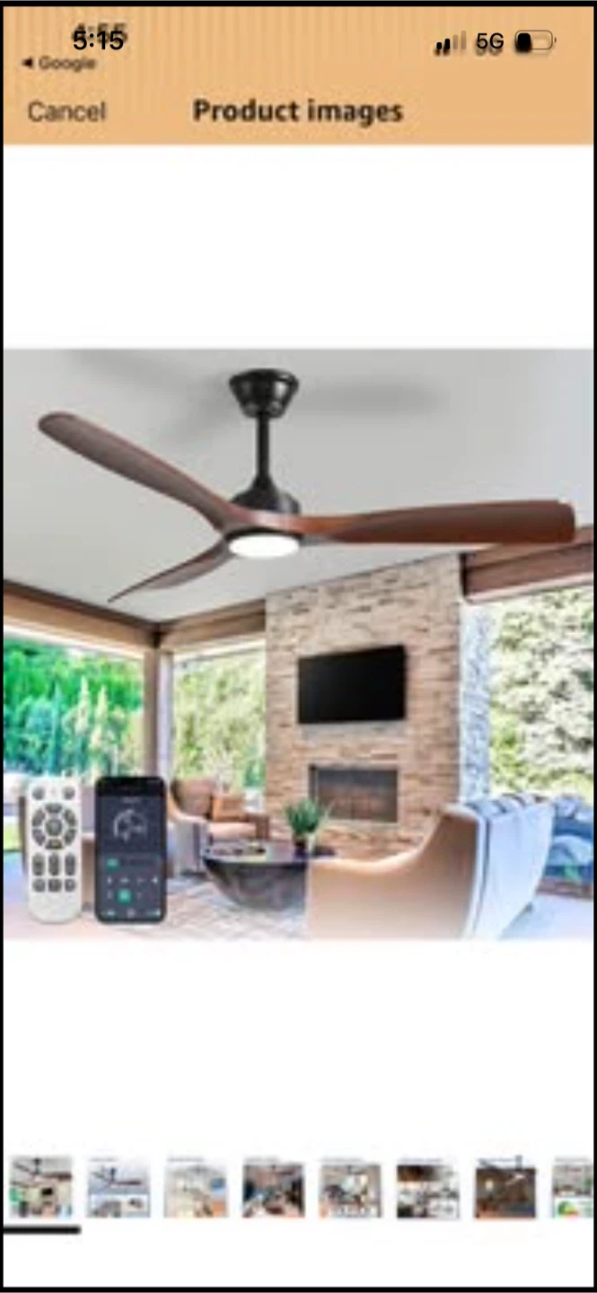 New Modern Ceiling Fan with Light - 52 Inch