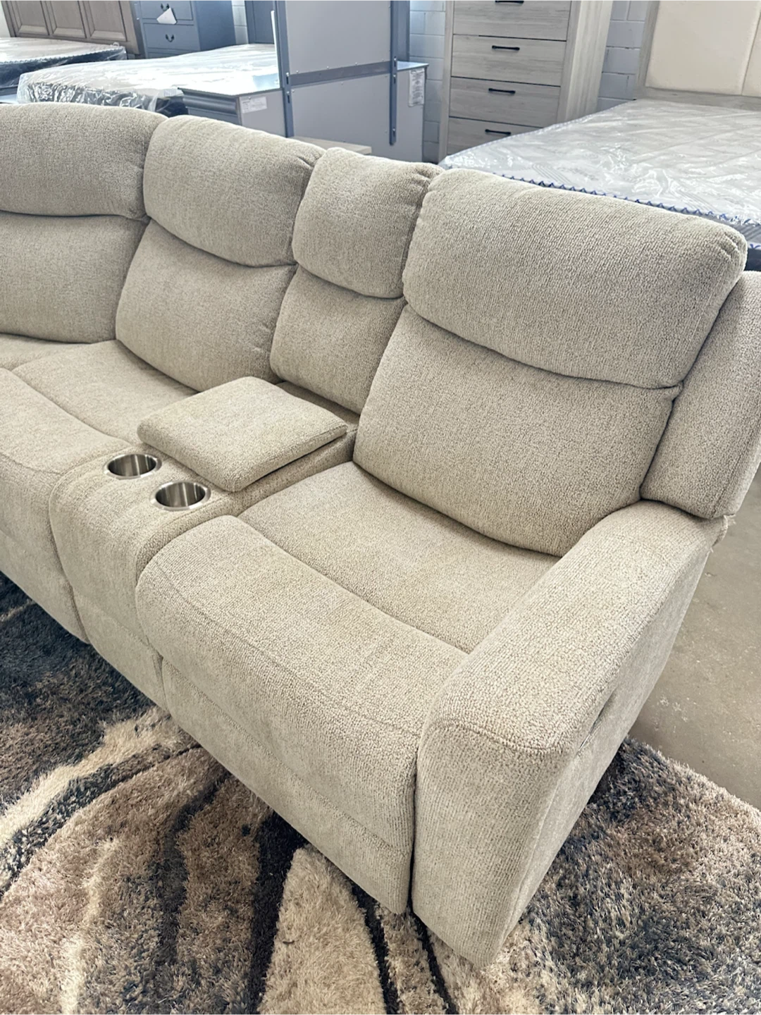 Sectional Reclining Sofa with Cup Holders - photo 2