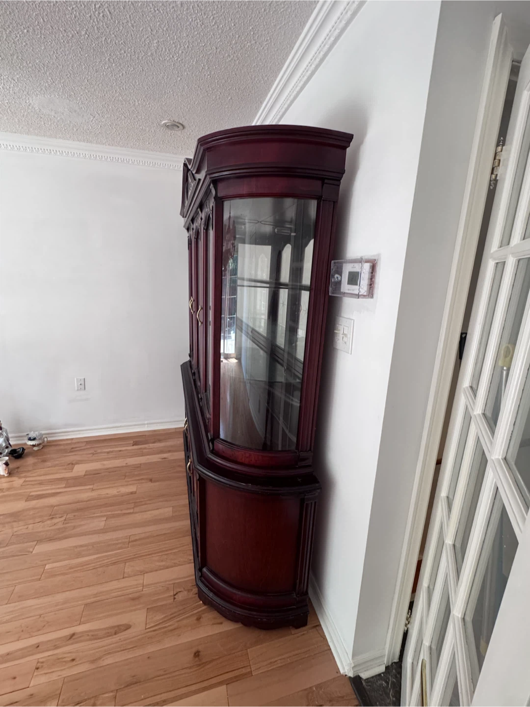 Cherry Wood Display Cabinet with Glass Doors - photo 4