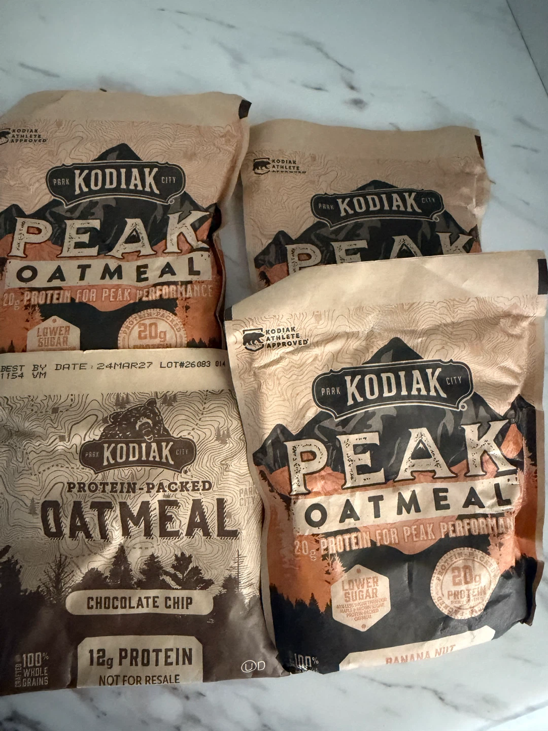 Kodiak City Peak Protein Oatmeal - Chocolate Chip & Banana Nut