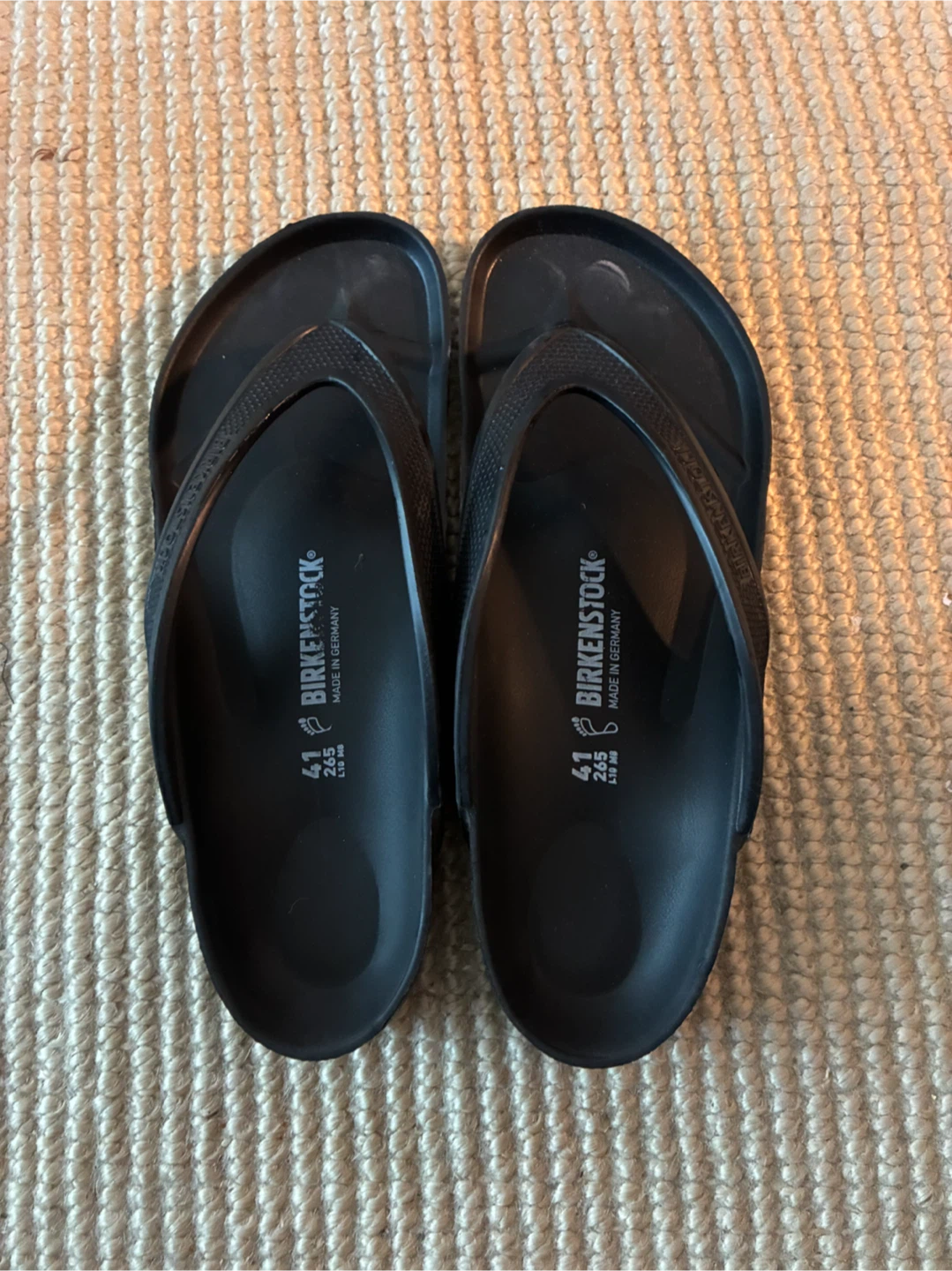 Black Birkenstock Flip Flops Size 41