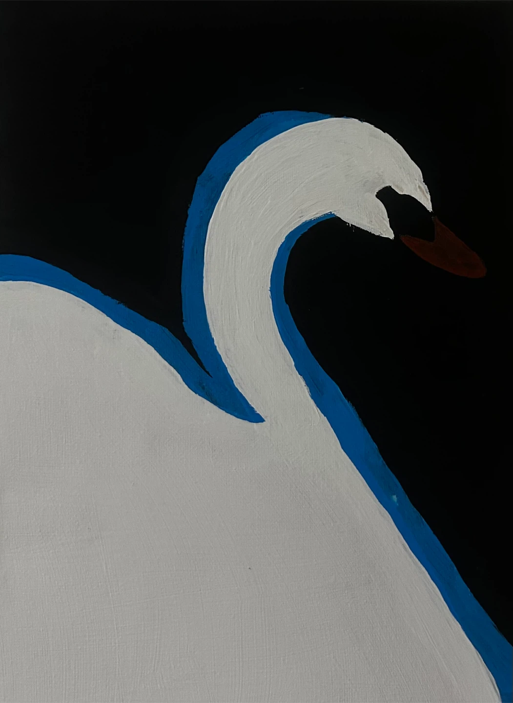 Abstract Swan Painting