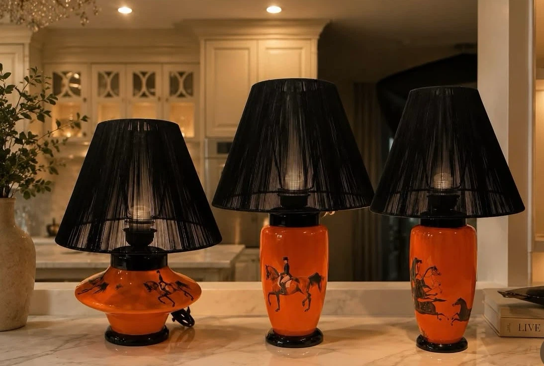 Orange Ceramic Table Lamps