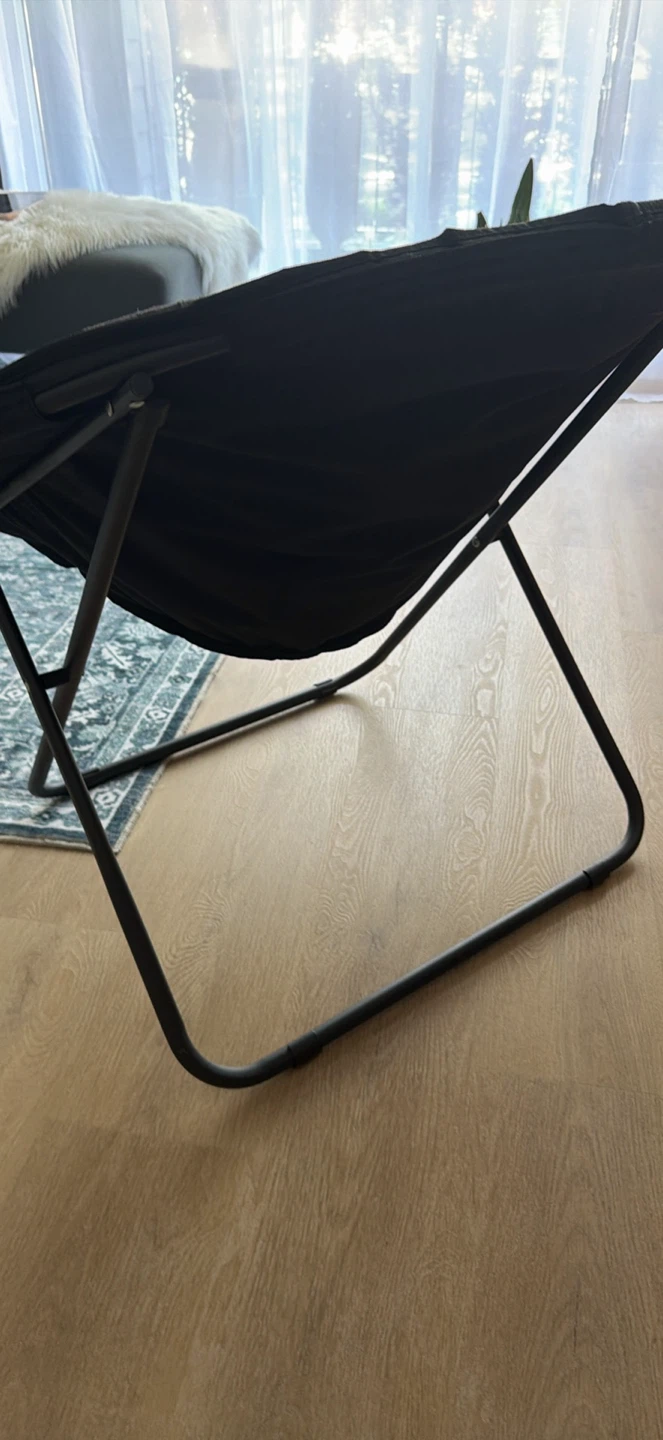 Black Fuzzy Moon Chair - photo 2
