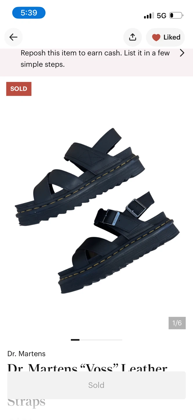 Dr. Martens Voss Leather Strappy Sandals