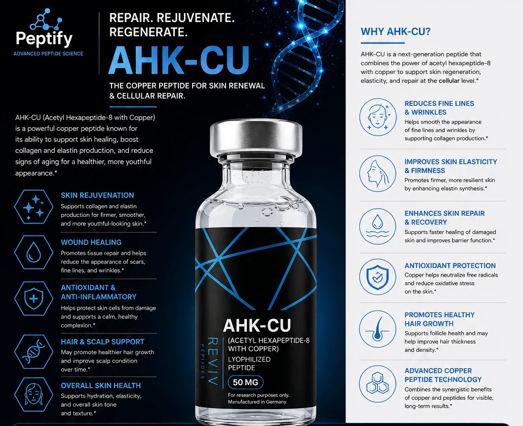 Peptify AHK-CU Lyophilized Peptide 50 MG