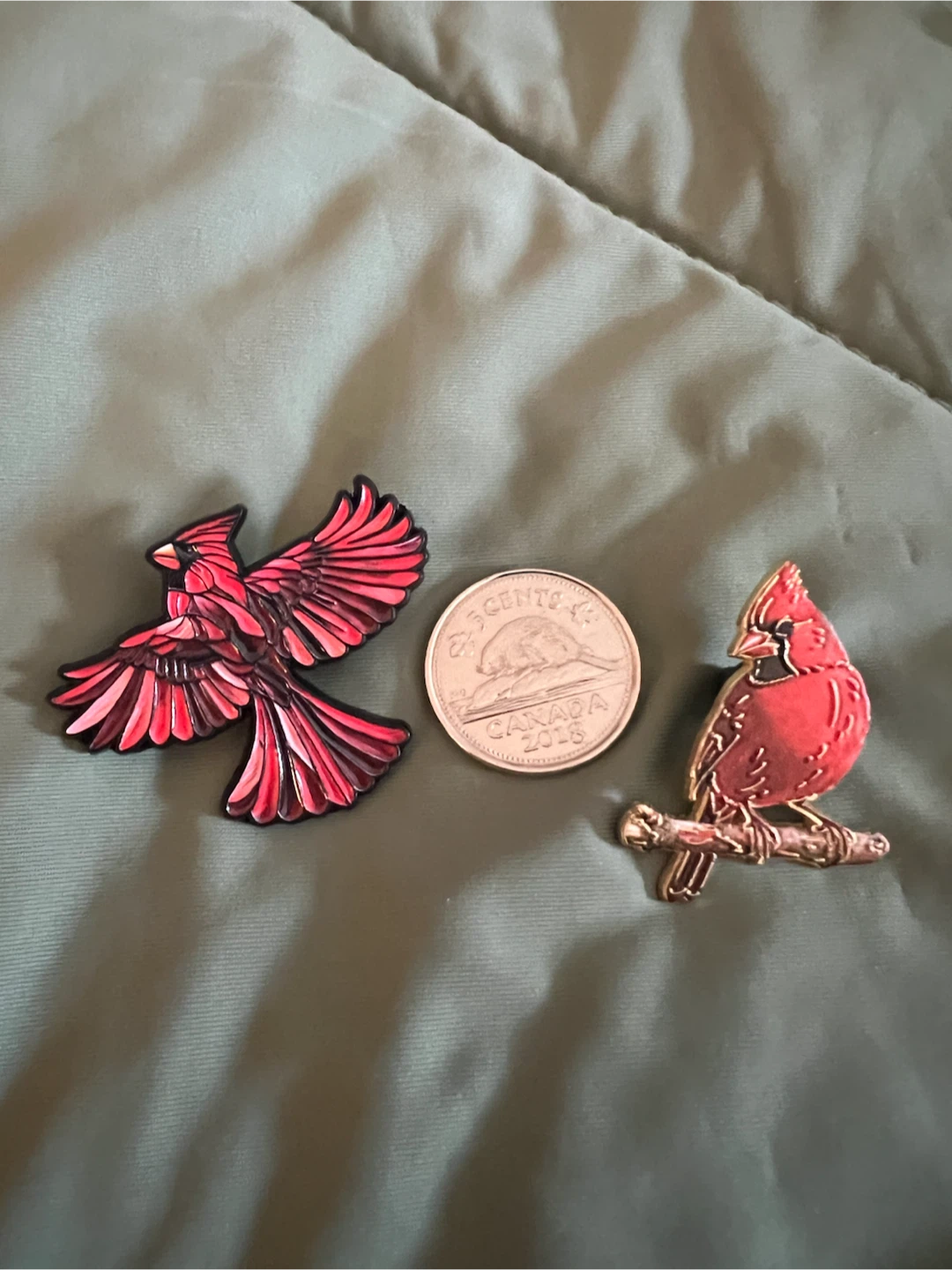 Red Cardinal Enamel Pins (Set of 2) - photo 2