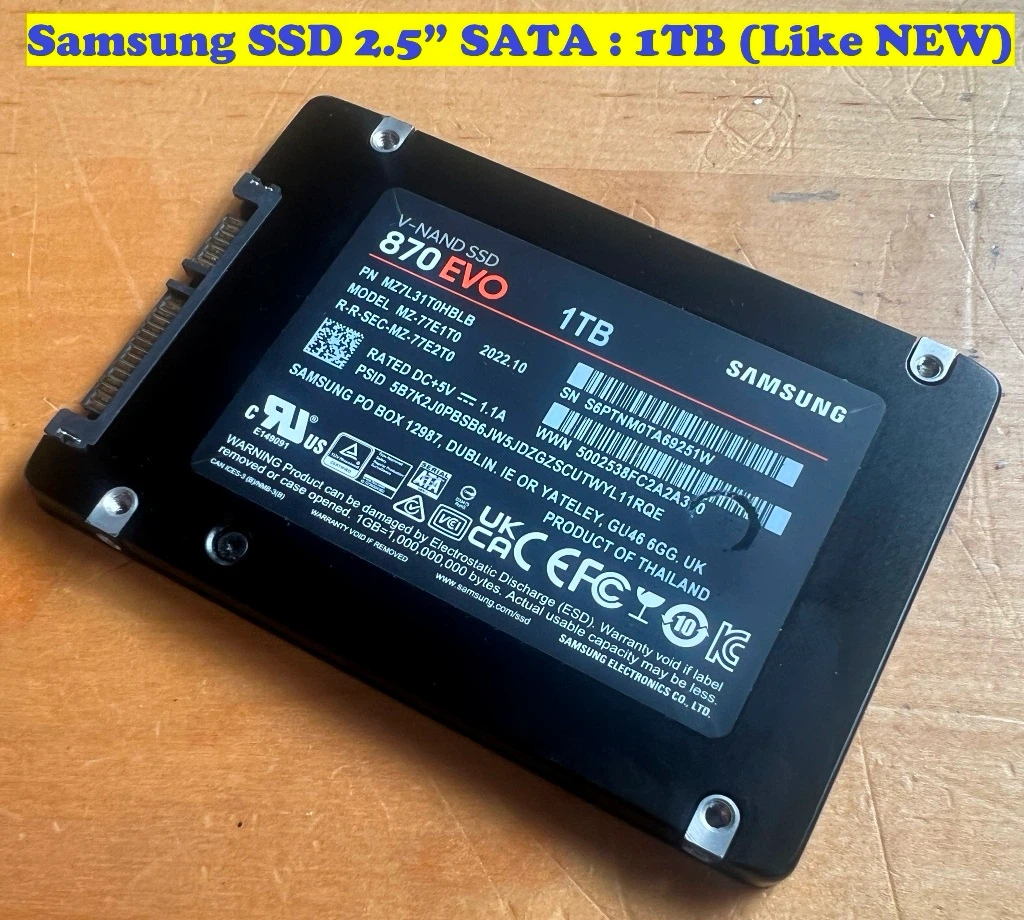 Samsung SSD 2.5” SATA : 1TB (Like NEW) - photo 3