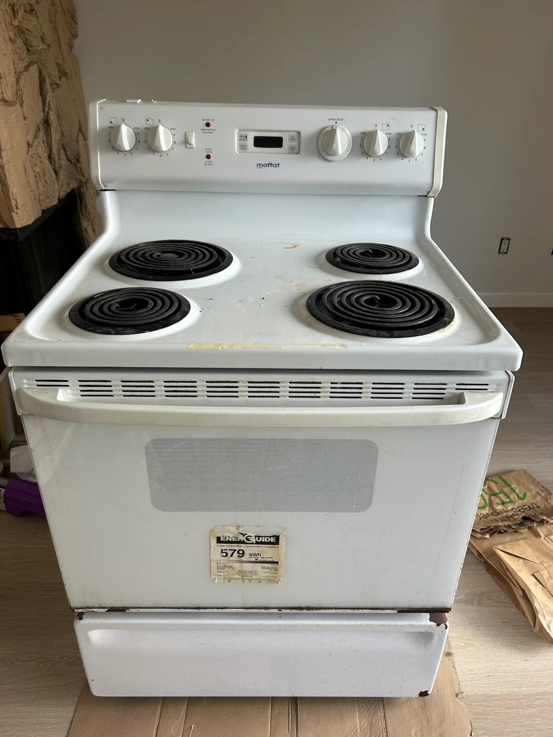 Moffat White Electric Stove
