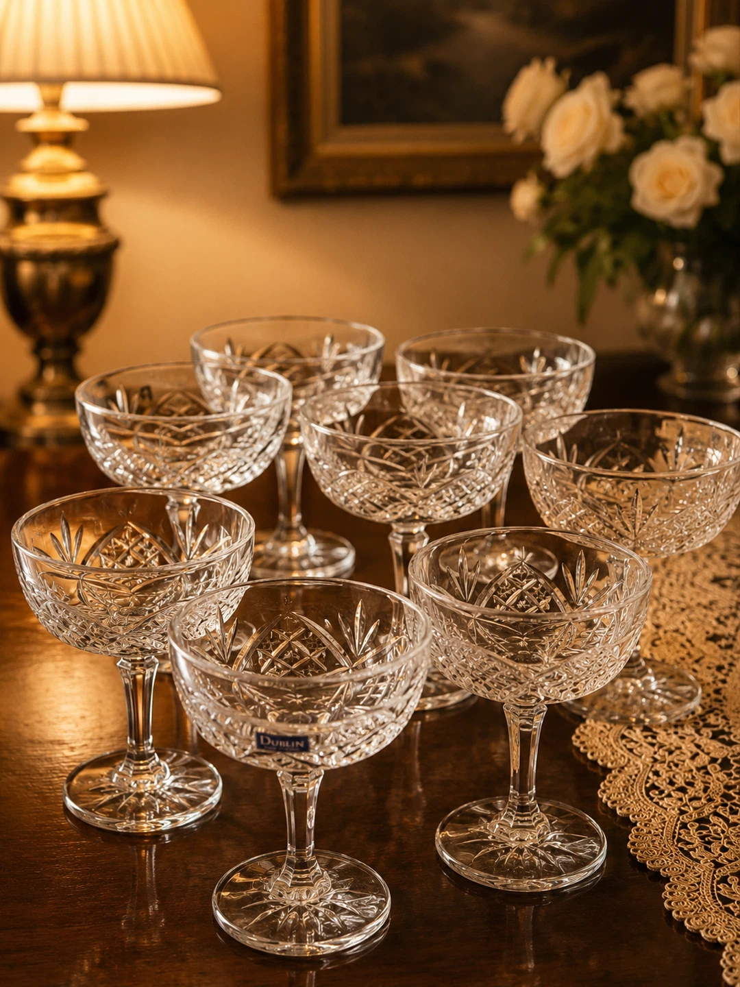 Dublin Collection Crystal Glass Footed Bowls - photo 2