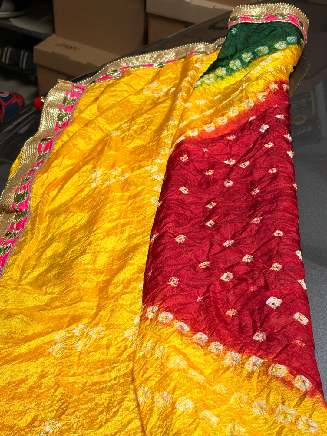 Tie-Dye Scarf Wrap Indian Bandhni Full Size Dupattas - photo 2