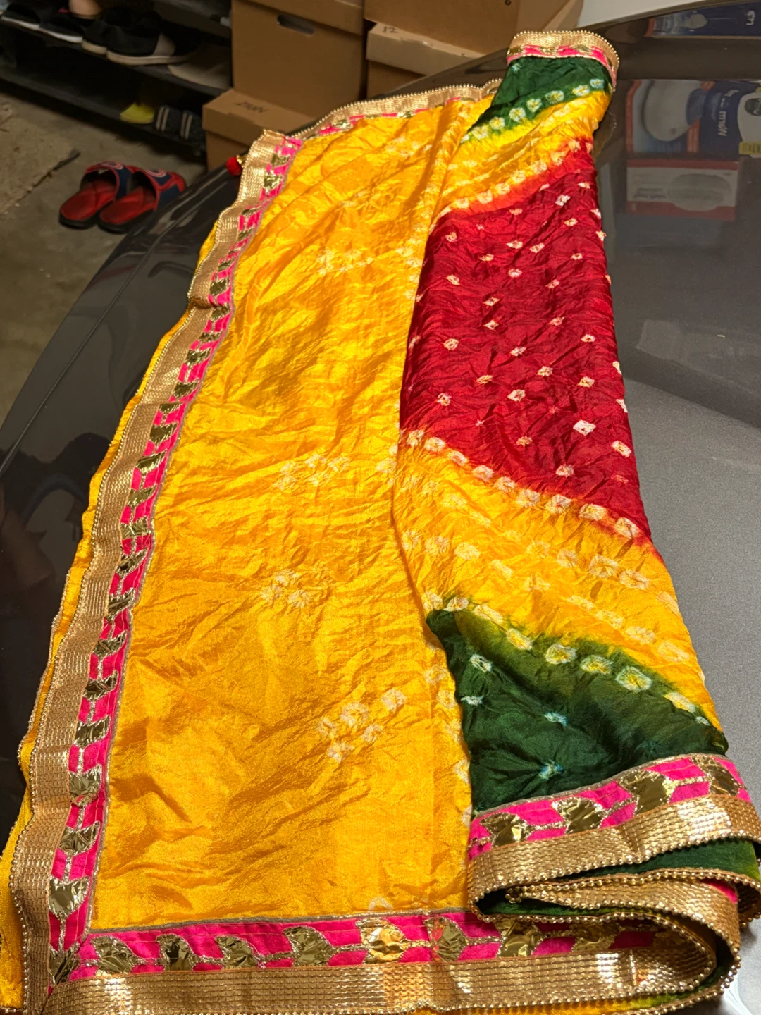 Tie-Dye Scarf Wrap Indian Bandhni Full Size Dupattas - photo 5