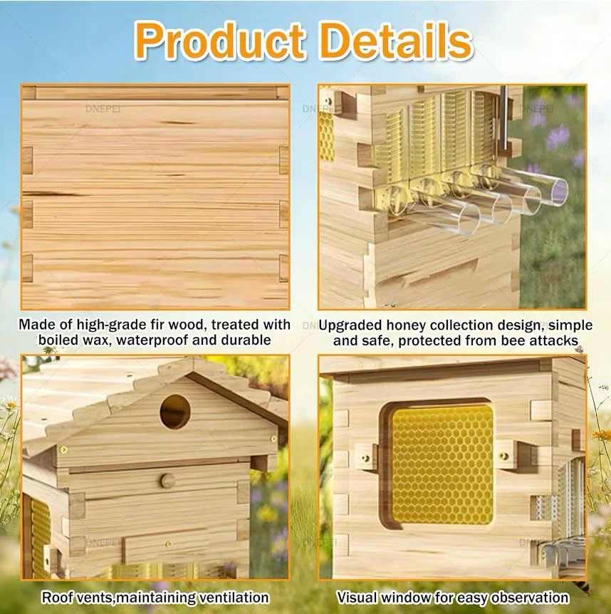 DNEPEI Mini Flow Hive Beehive - Fir Wood - photo 3