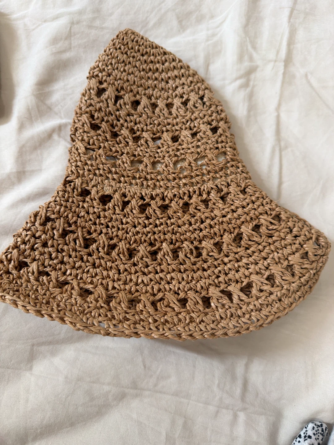 Straw Hat with Cutout Details