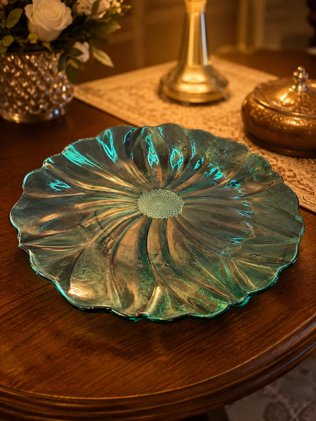 Iridescent Glass Serving Dish - photo 2