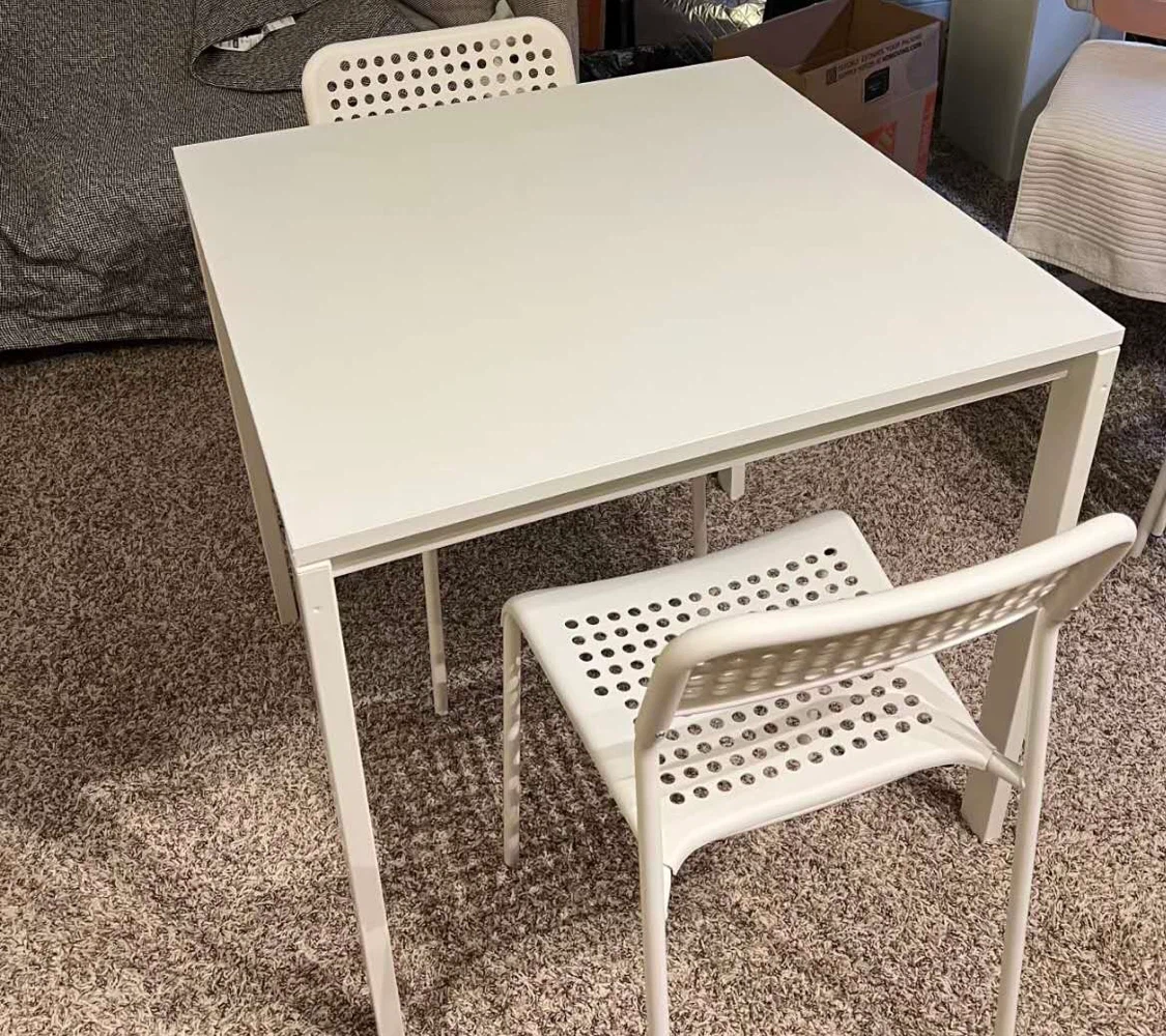 IKEA VIHALS Table and SANDSBERG Chairs Set