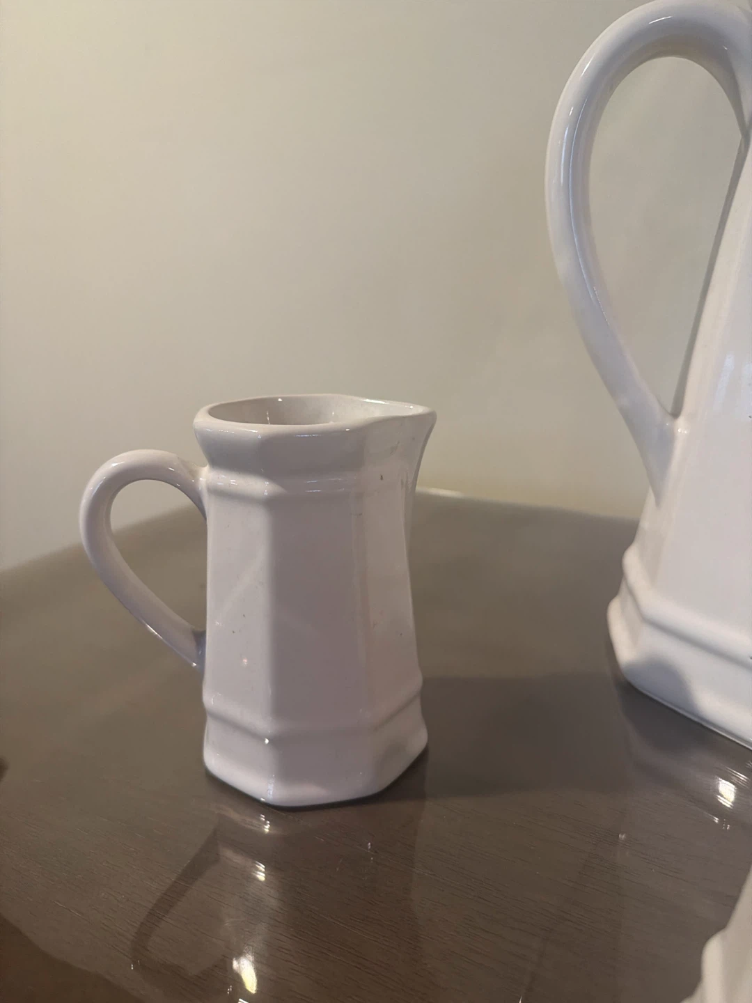 White Ceramic Coffee Pot Set with Salt-Pepper Shakers - photo 2