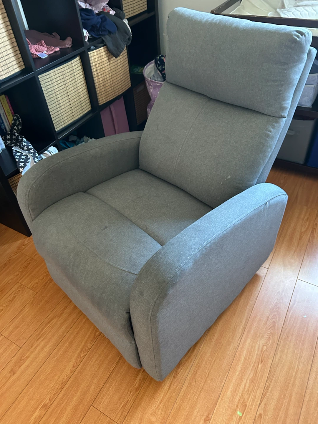 Grey Recliner/Rocking Chair