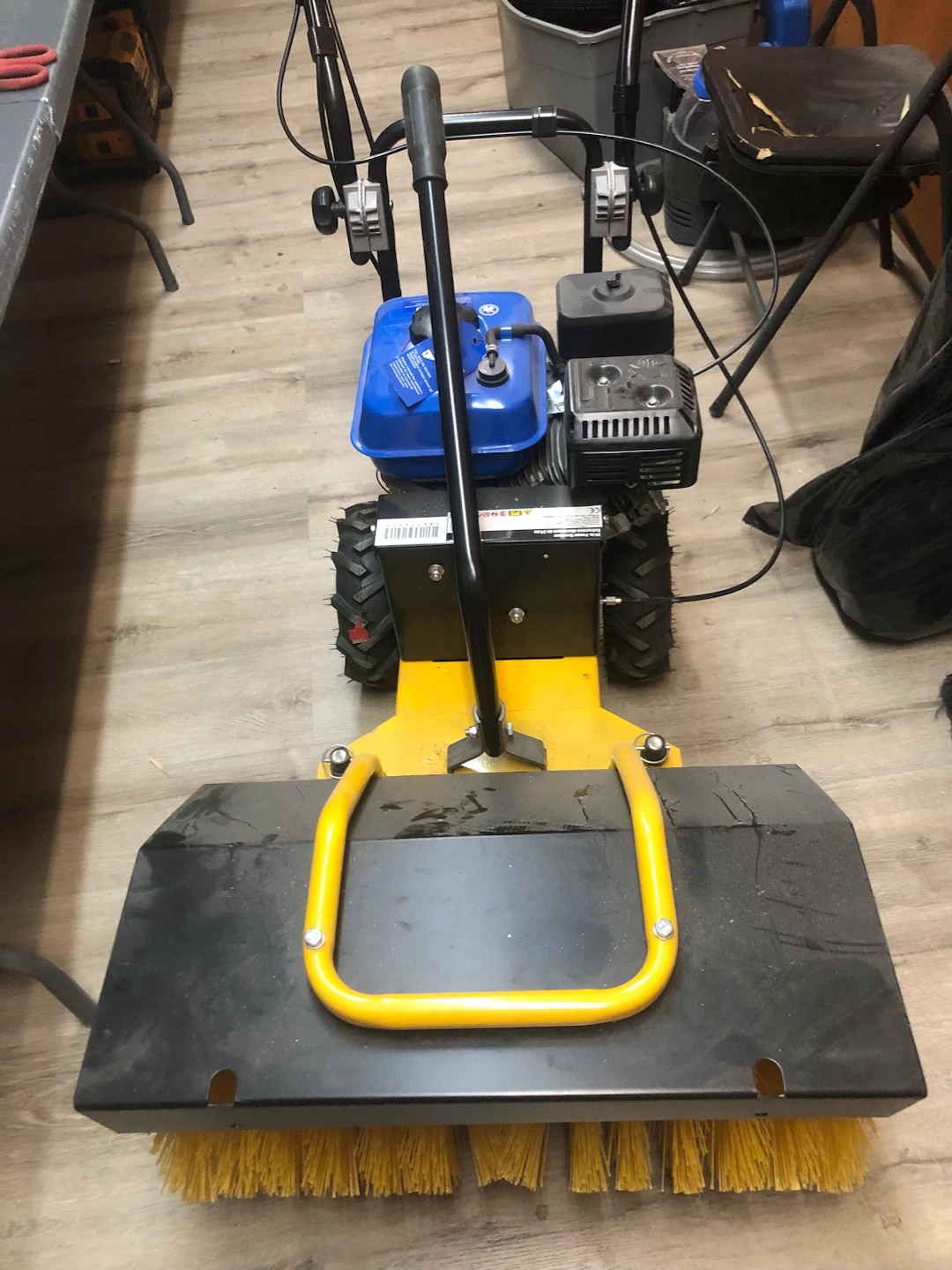 Gas powered sweeper