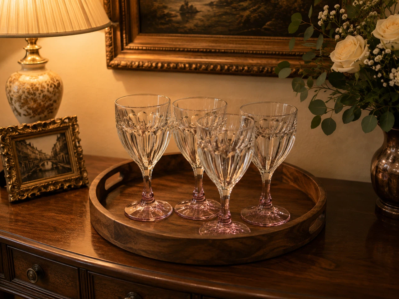 Bohemia Crystal Wine Glasses Set of 4