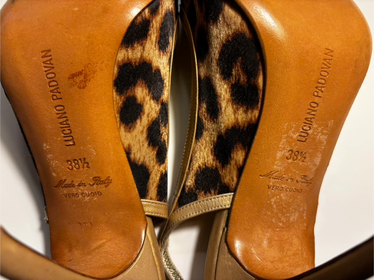 Luciano Padovani shoes leopard print US sz 8; made in Italy - photo 3