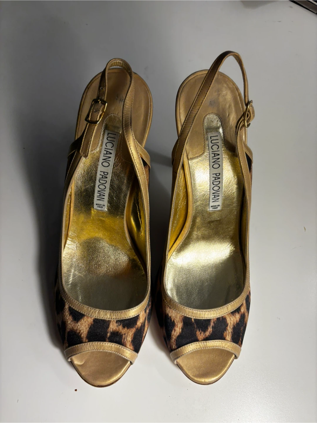 Luciano Padovani shoes leopard print US sz 8; made in Italy