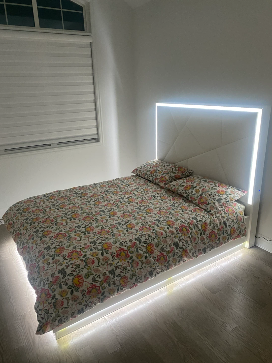 Platform Storage Bed Frame with LED Lights - photo 3