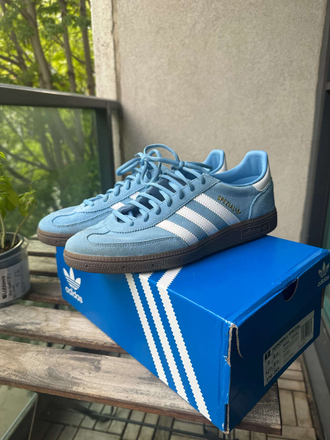 Adidas Handball Spezial Light Blue Suede Sneakers - photo 2