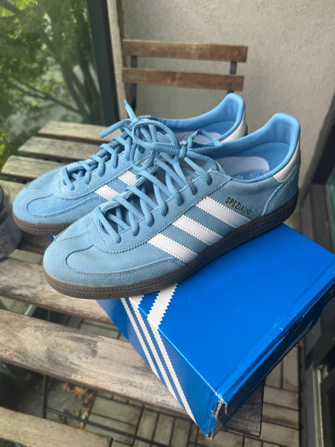 Adidas Handball Spezial Light Blue Suede Sneakers - photo 3