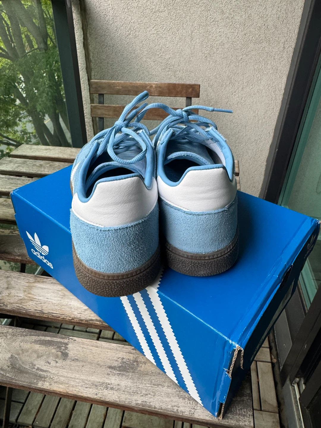 Adidas Handball Spezial Light Blue Suede Sneakers - photo 4