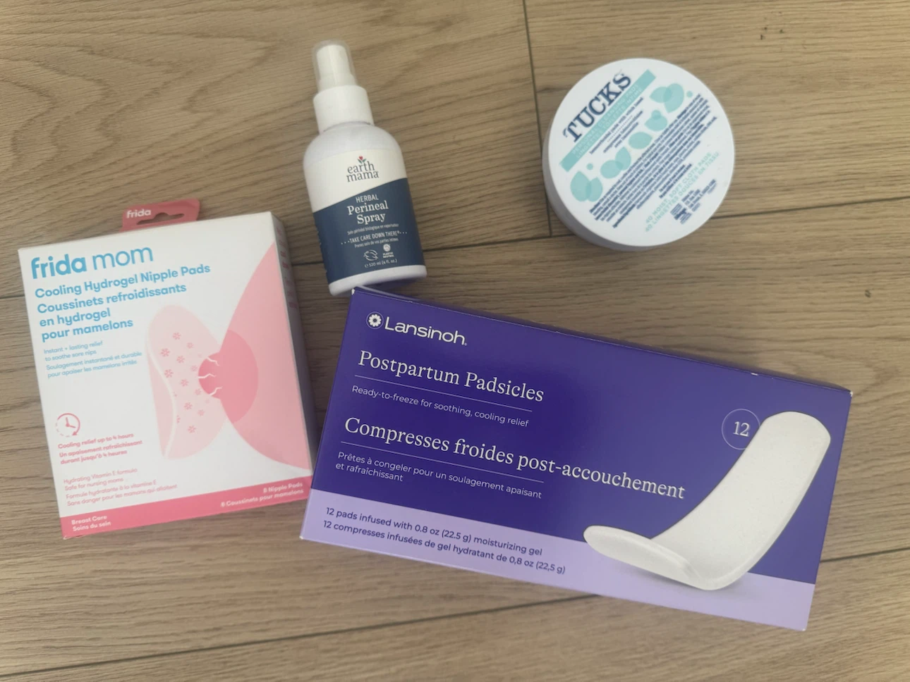 Postpartum Care Bundle: Frida Mom, Lansinoh, Earth Mama, Tucks