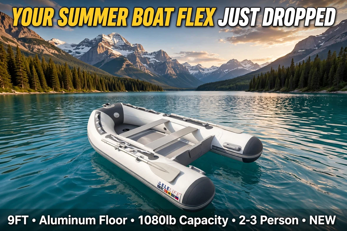 9ft elelife inflatable boat!!!